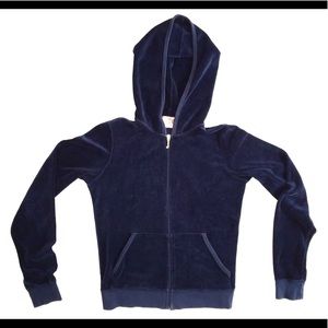 Juicy Couture Navy Velour Track Jacket